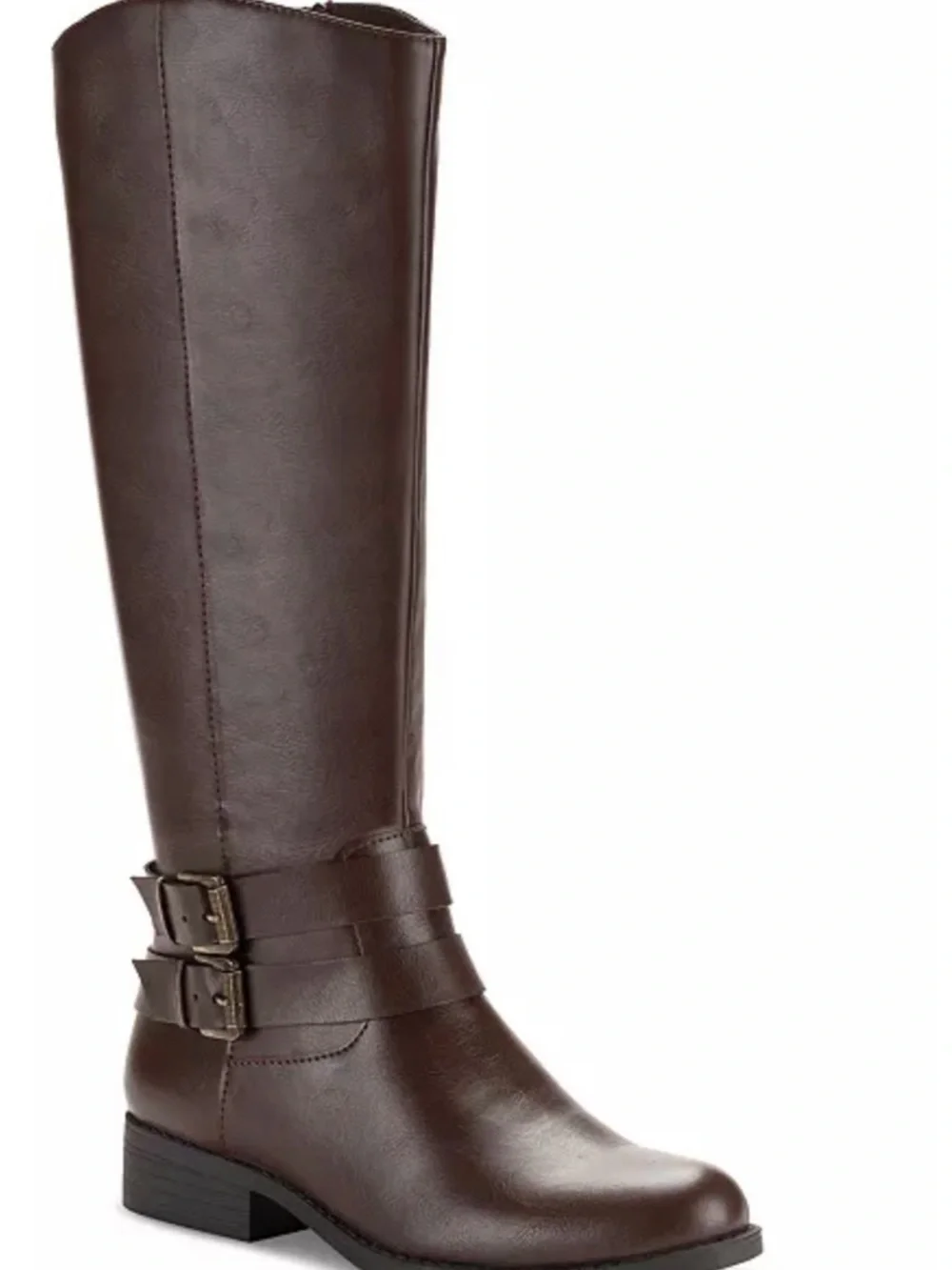 Style & Co. Dark Brown Over-the-Knee Buckle Riding Boots size 9 wide calf